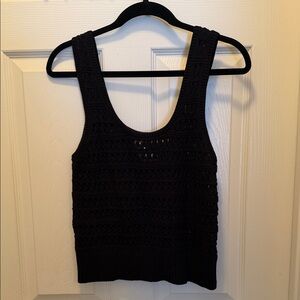 Old Navy Black Crochet Tank Top